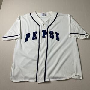 Vintage Generation Next Mens XXL Pepsi Logo Short Sleeve White Jersey